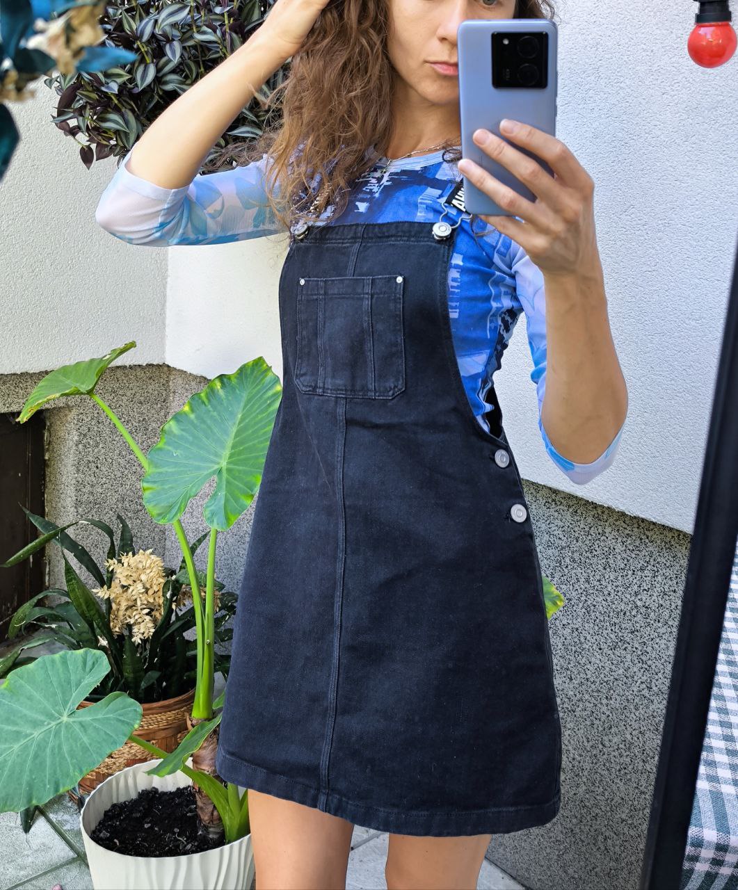 Short denim dress photo 4