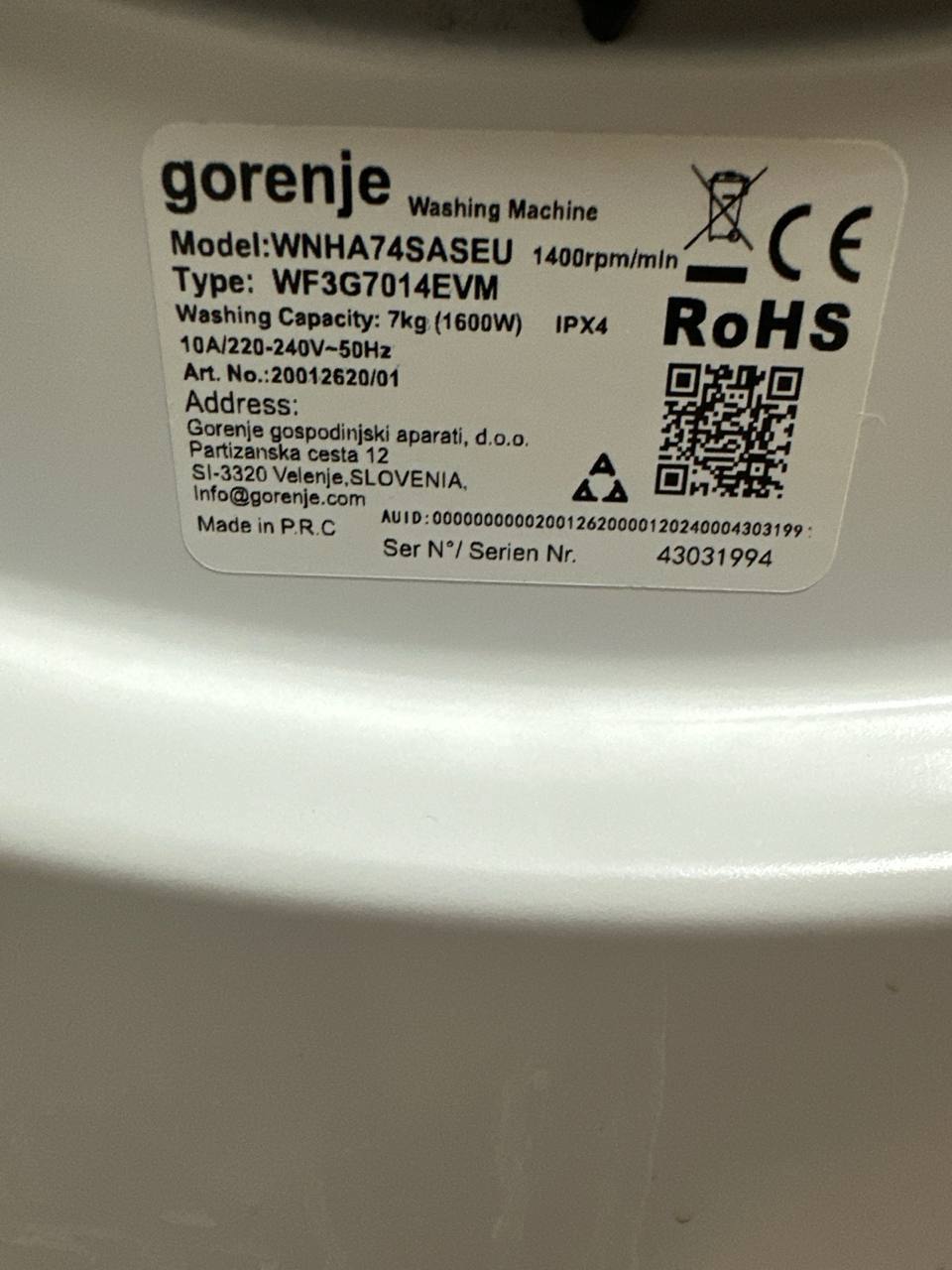 Стиральная машинка gorenje photo 5