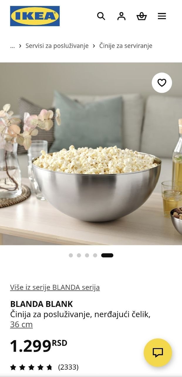 Stainless steel bowl IKEA photo 2