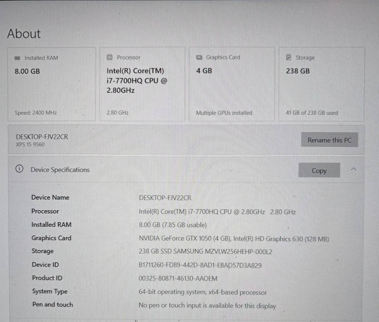 Dell XPS 15 9560 laptop photo 3