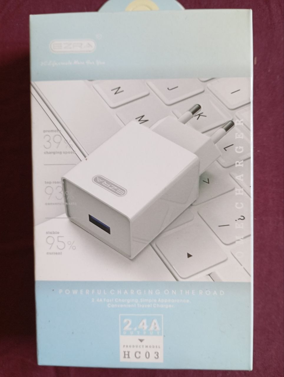 charging cable in a box with a mirror