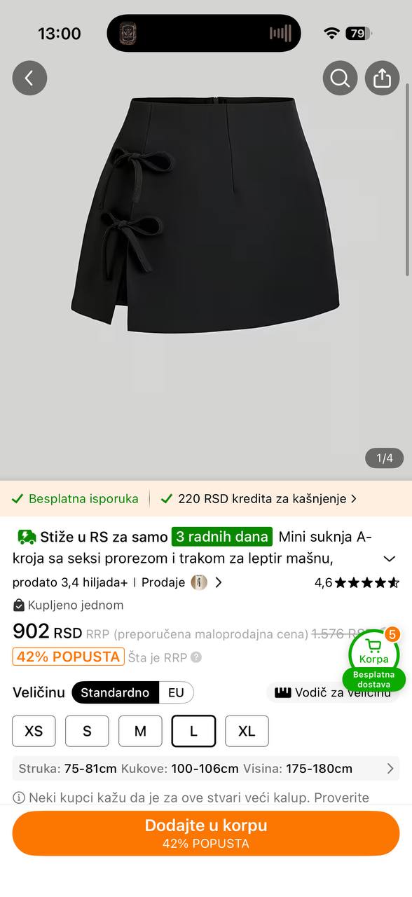 Мини-уксус А-силует са разрезом и бантом