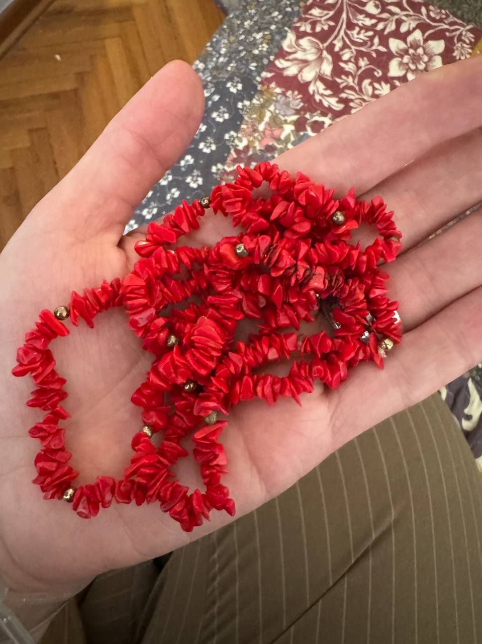 ожерелье/бусы из красного коралла photo 2
