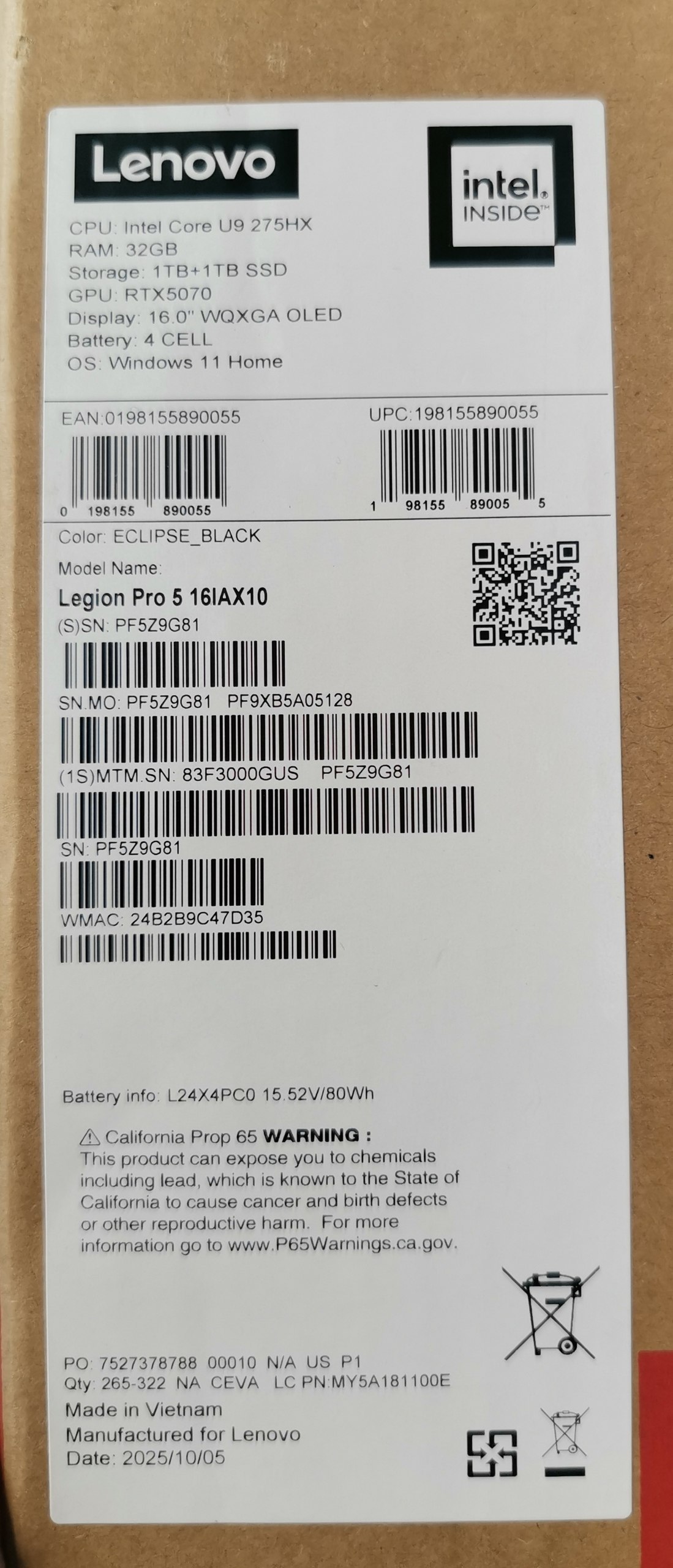 Lenovo Legion Pro 5 16IAX10 photo 2