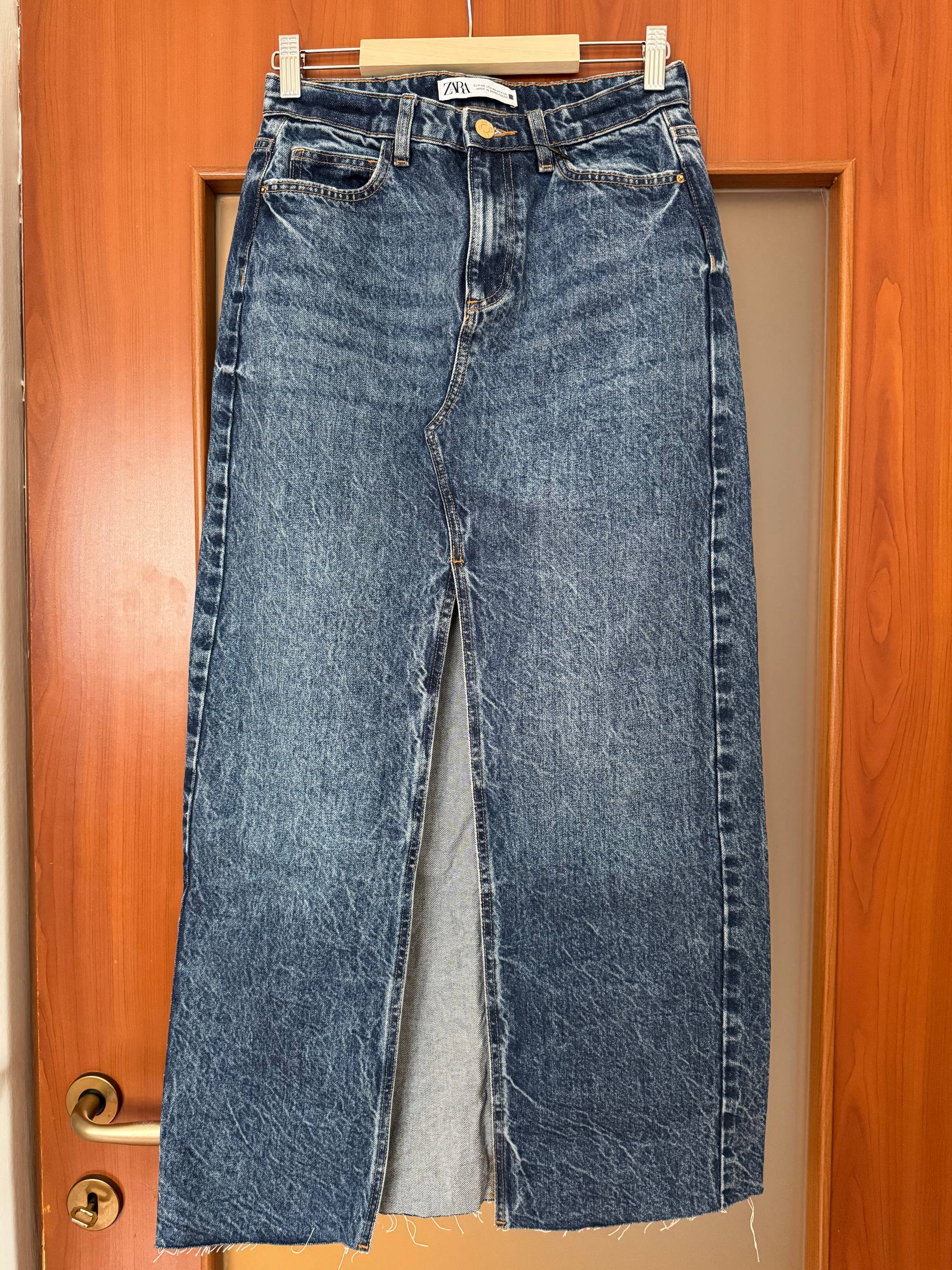 Denim maxi suknja ZARA