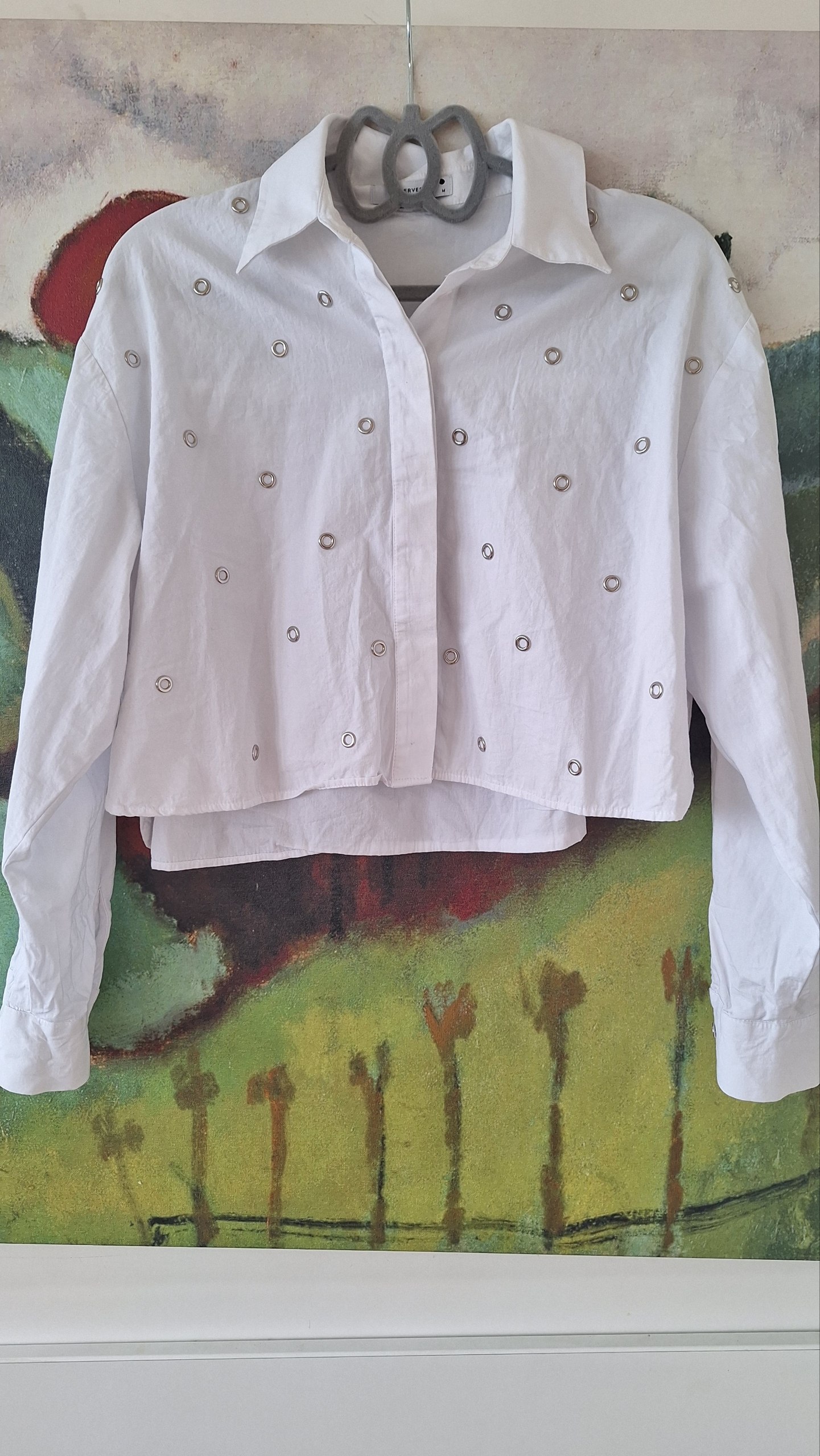 White cropped shirt Reserved