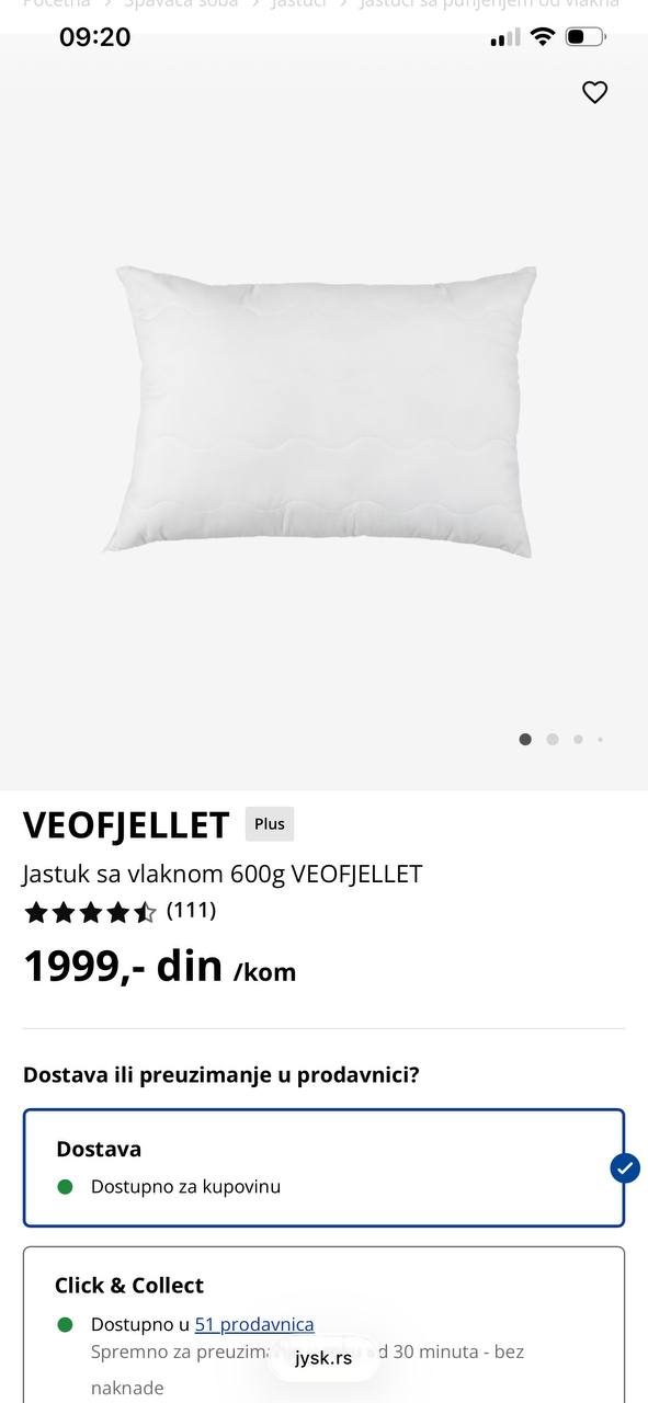 Jysk pillow