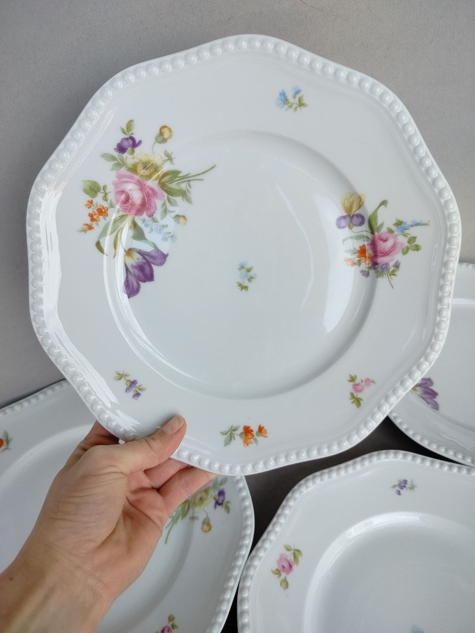 Porcelanska nemačka ploča sa rukohvatom od Porzellanfabrik Reinecke photo 4