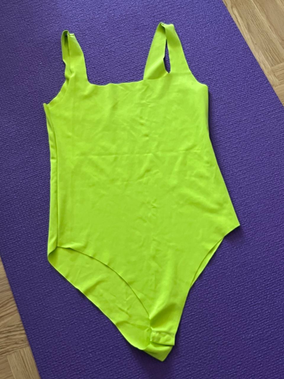 Acid green body suit Zara