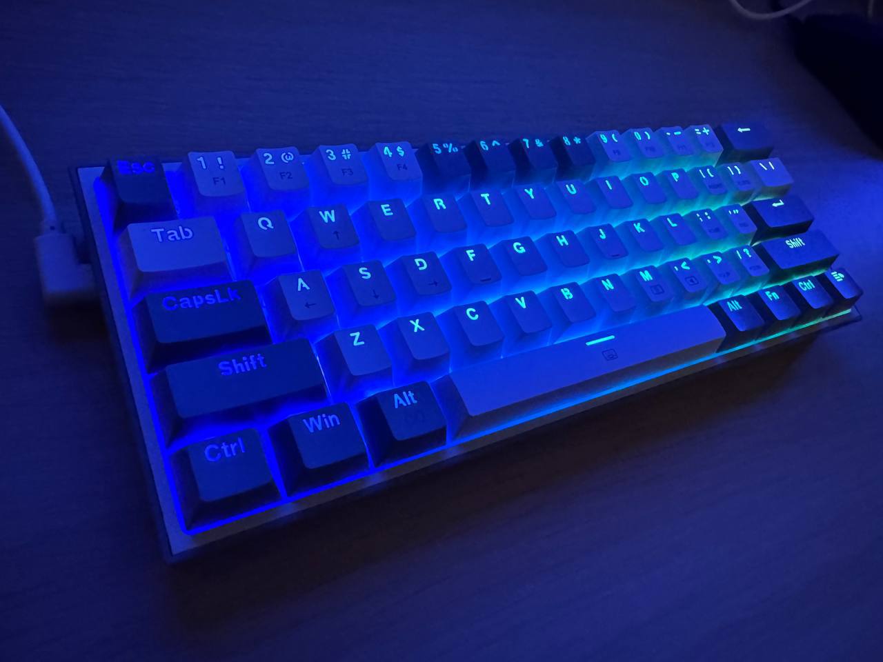 Mechanical keyboard 60% Red Dragon Fizz RGB model: K617-RGB photo 2