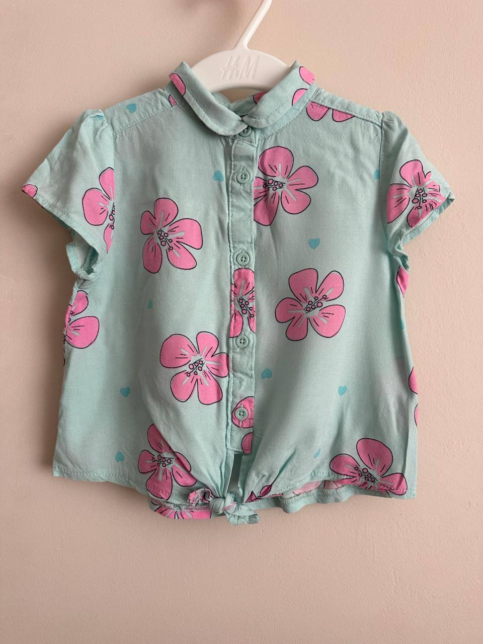 Ecru H&M t-shirt with rainbow photo 4