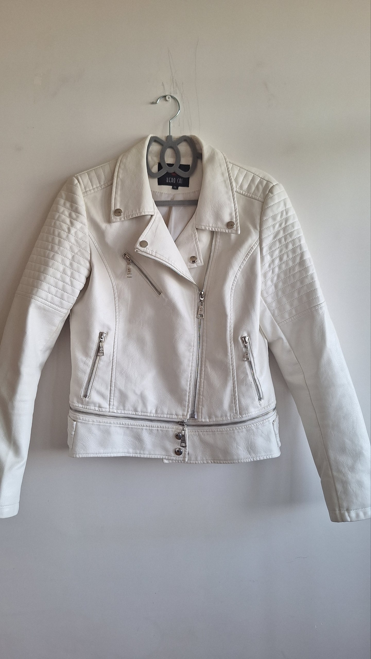 White leather jacket