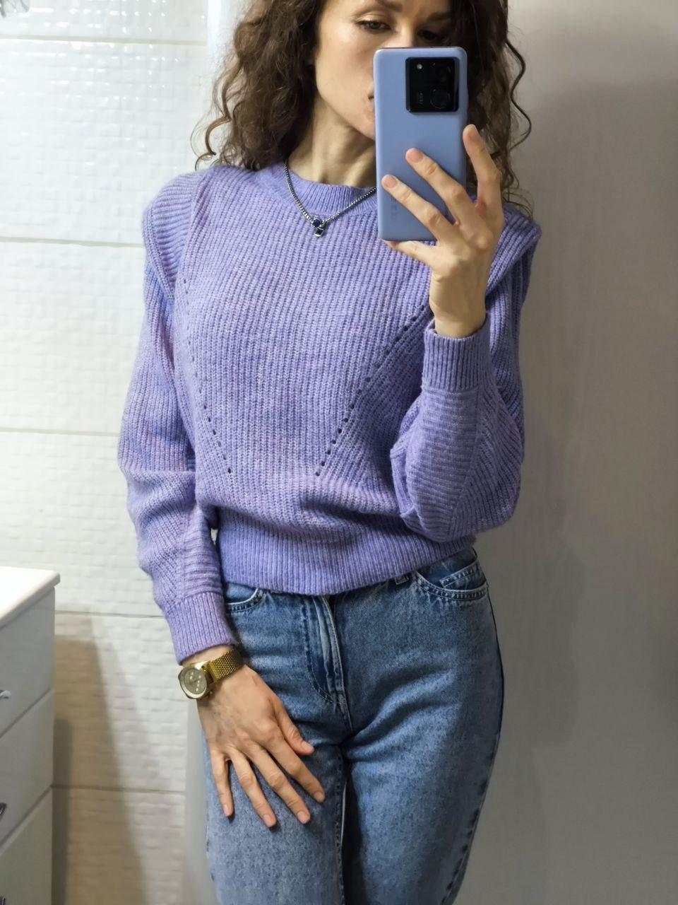 Thin lavender sweater