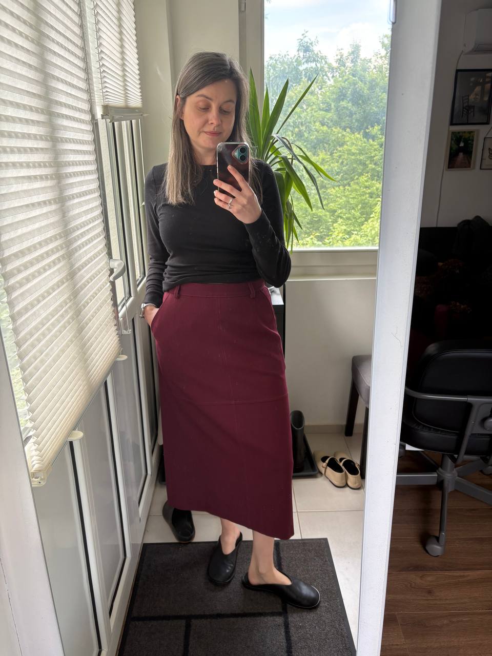 Burgund haljina photo 4