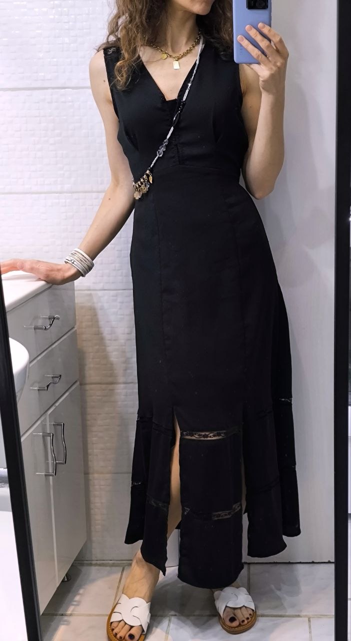 Long dress with cutouts