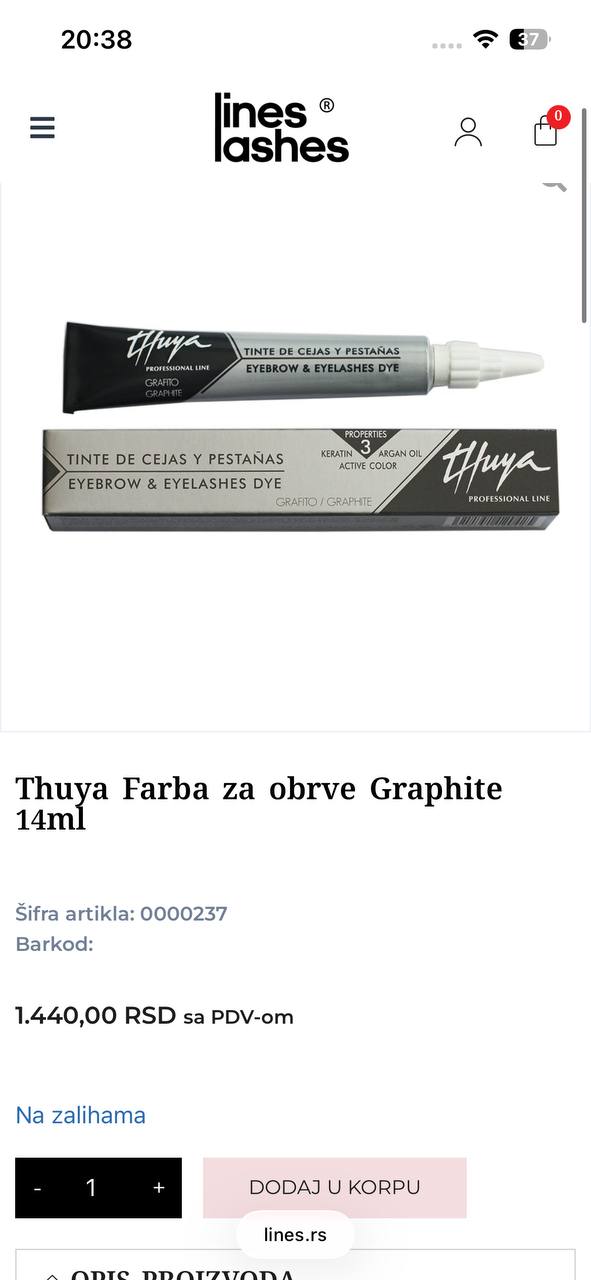 Краска для бровей Thuya photo 2