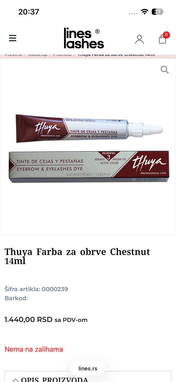 Краска для бровей Thuya photo 4