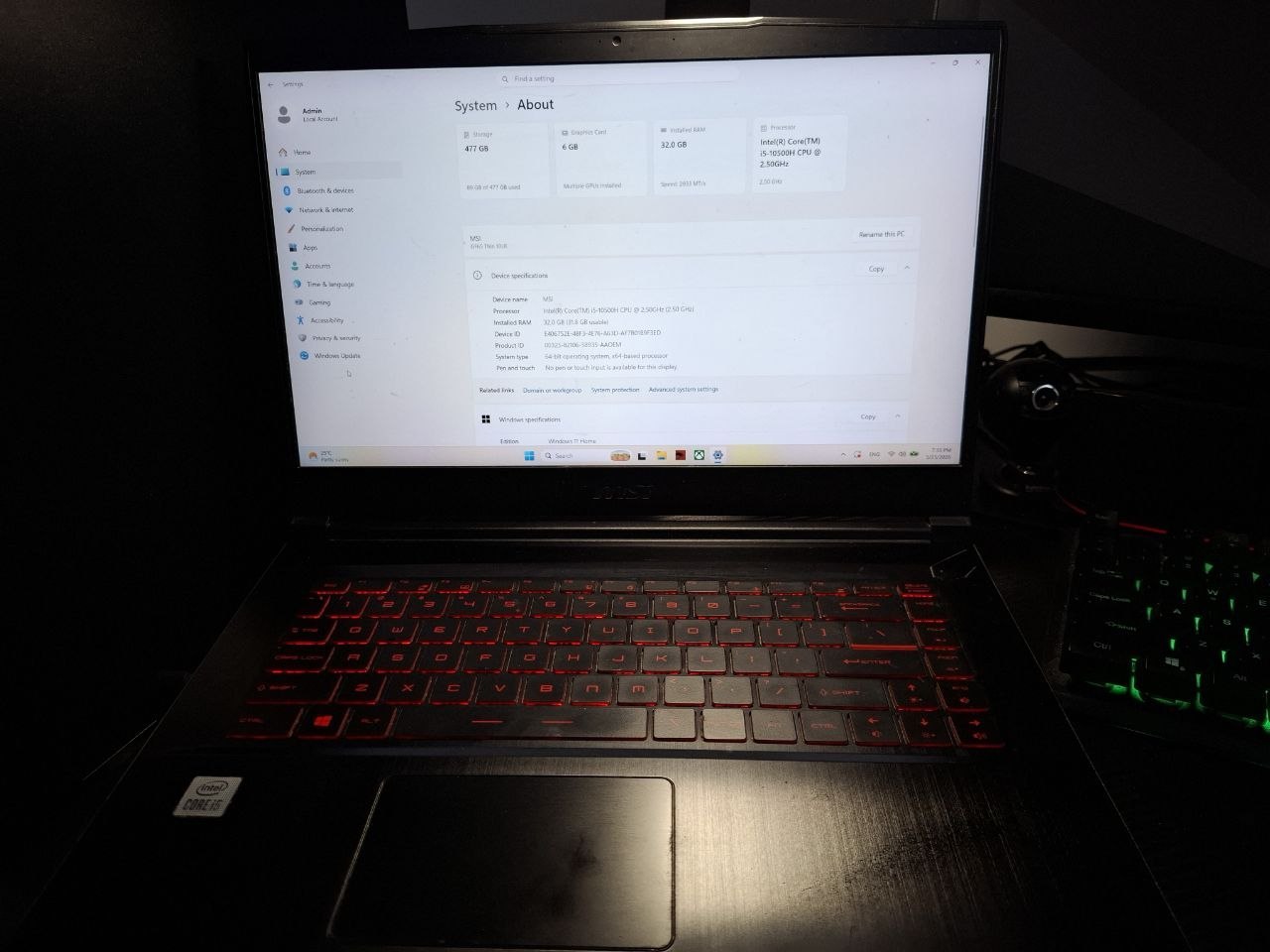 MSI GF65 Thin laptop photo 2