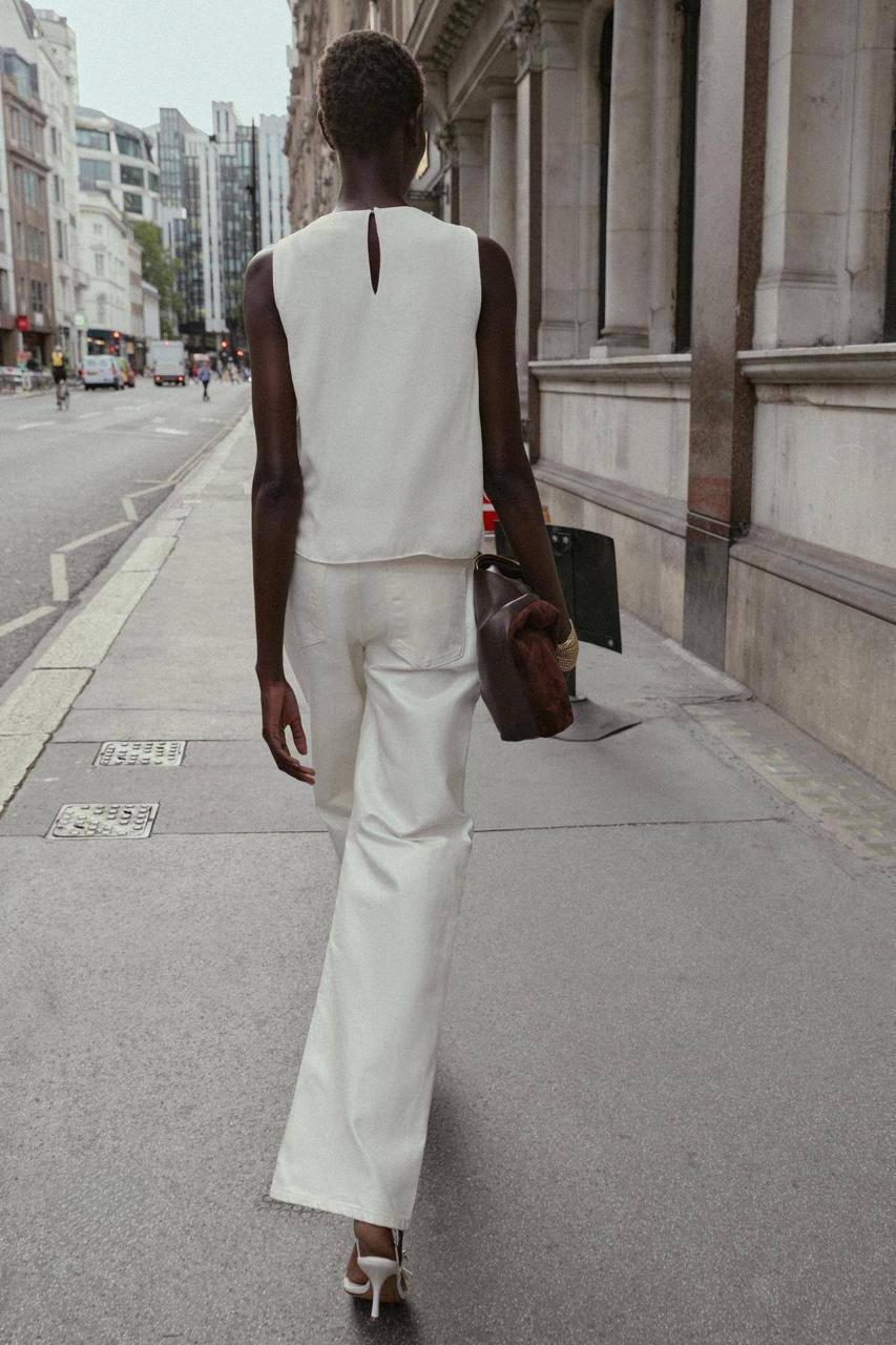 Satin brown top Zara xs photo 3