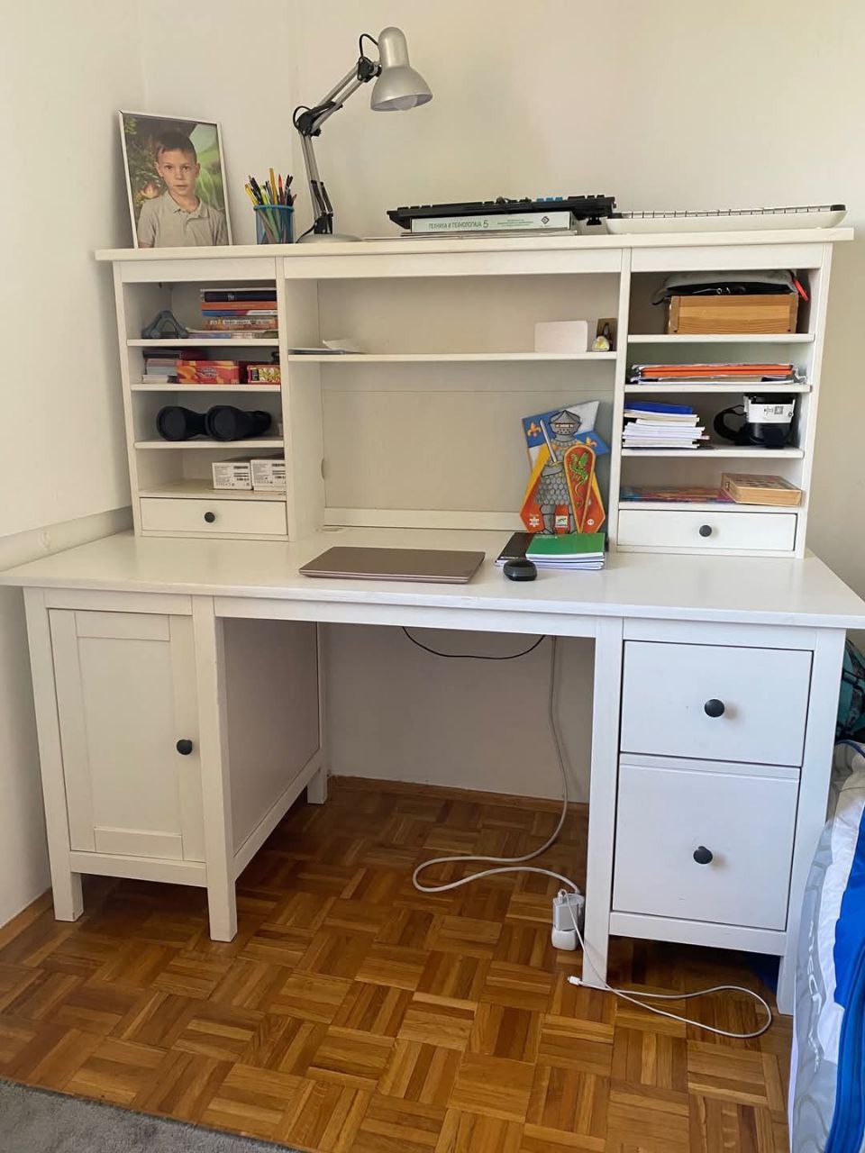 IKEA HEMNES table with shelf photo 4