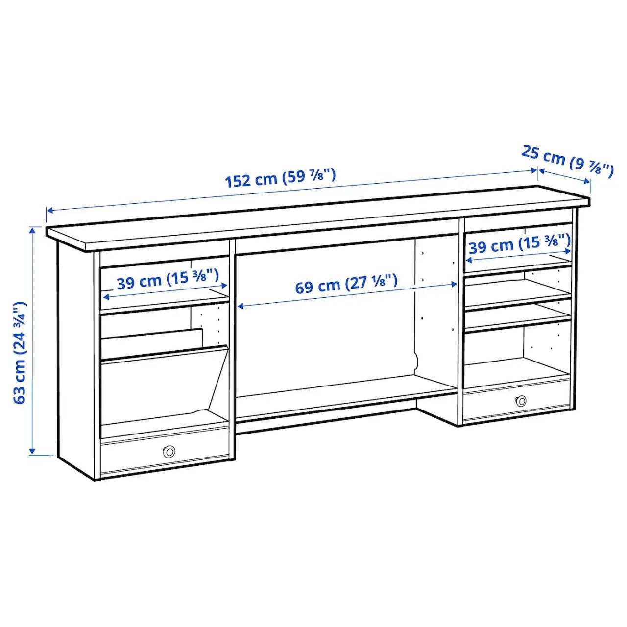 IKEA HEMNES table with shelf photo 6