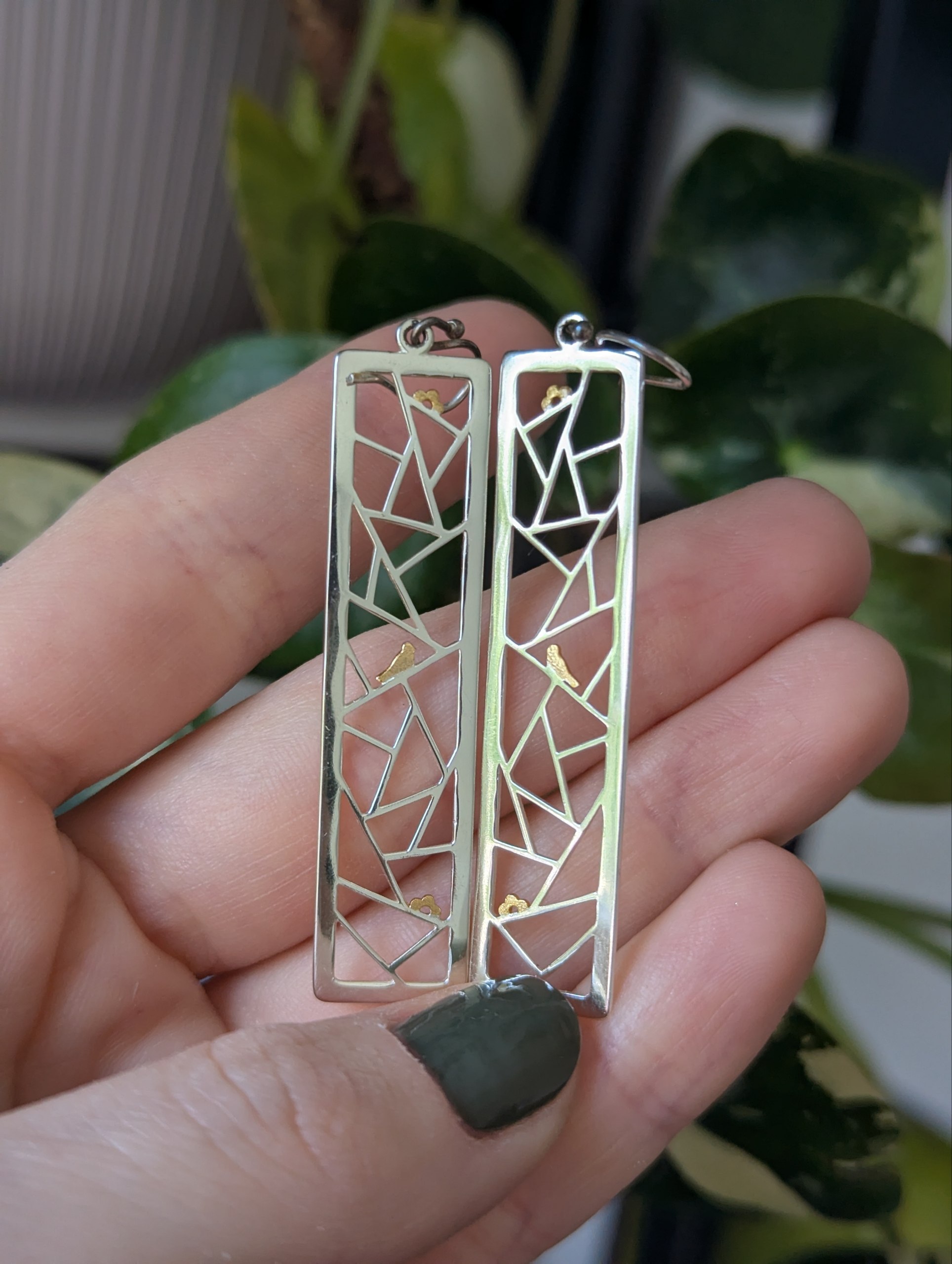 Серьги Киригами