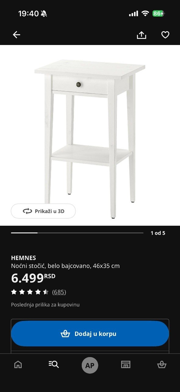 Nightstand Ikea Hemnes photo 4