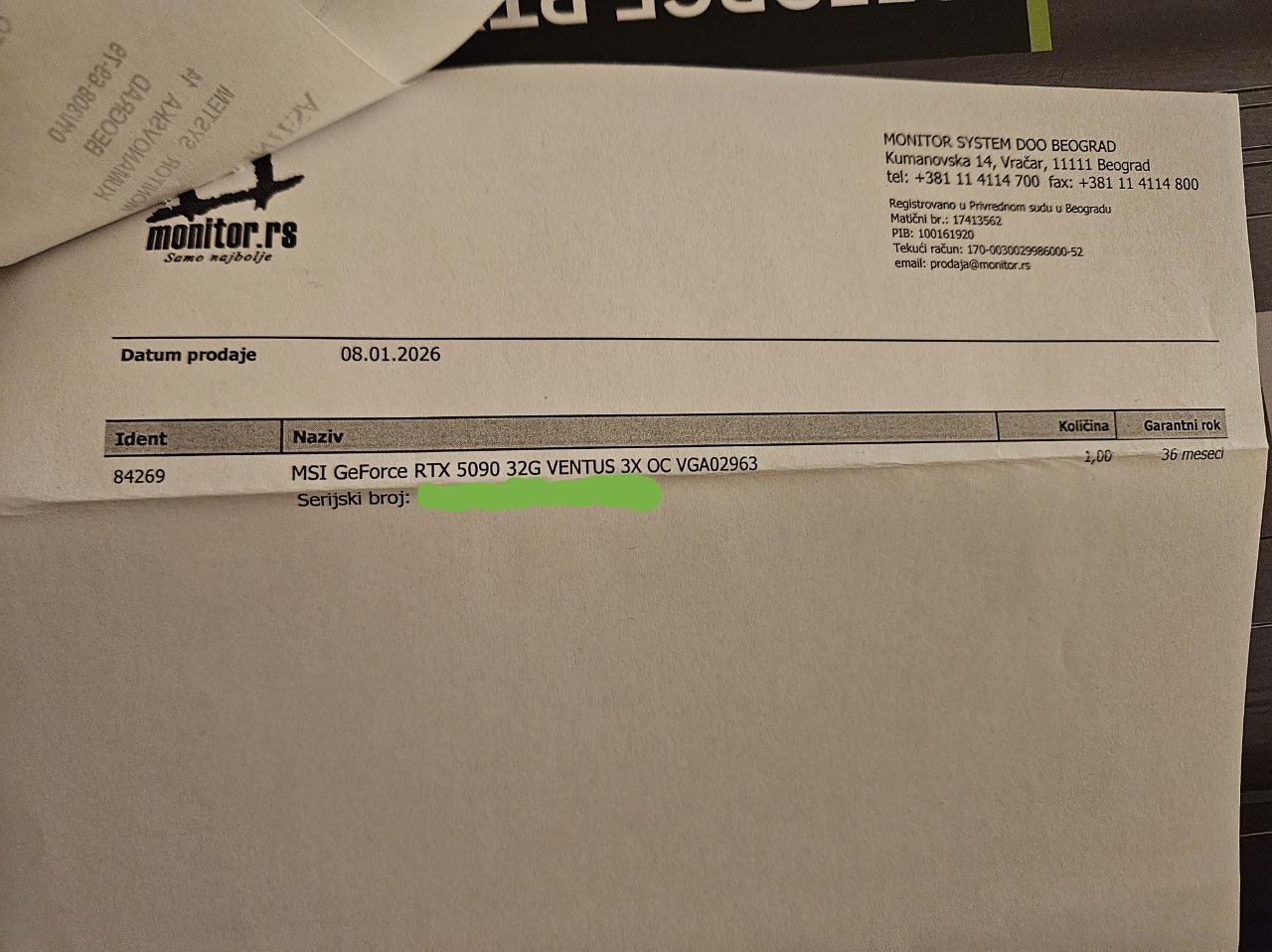 MSI RTX 5090 32GB VENTUS 3X OC