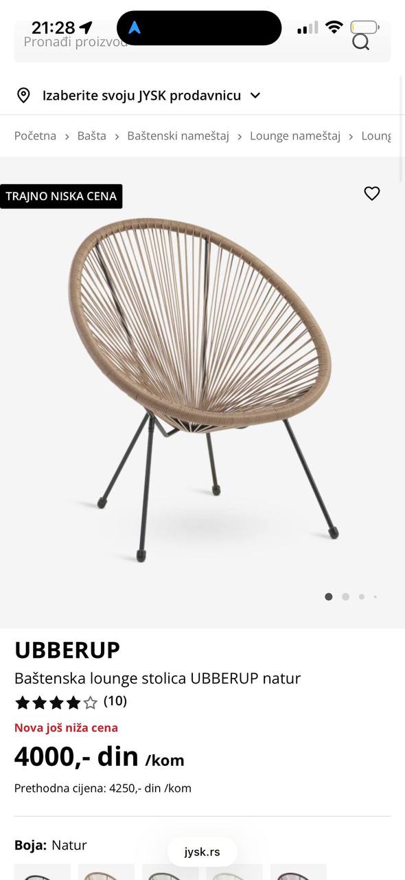 terrace chair jysk