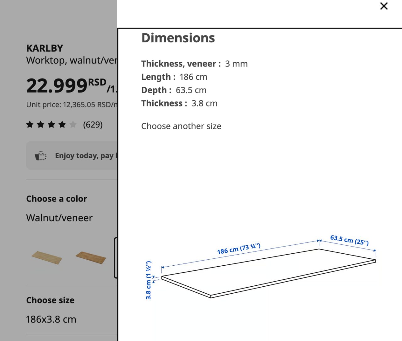 IKEA Karlby Tabletop photo 2