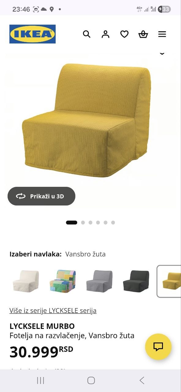 Foldable chair Ikea LYCKSELE MURBO