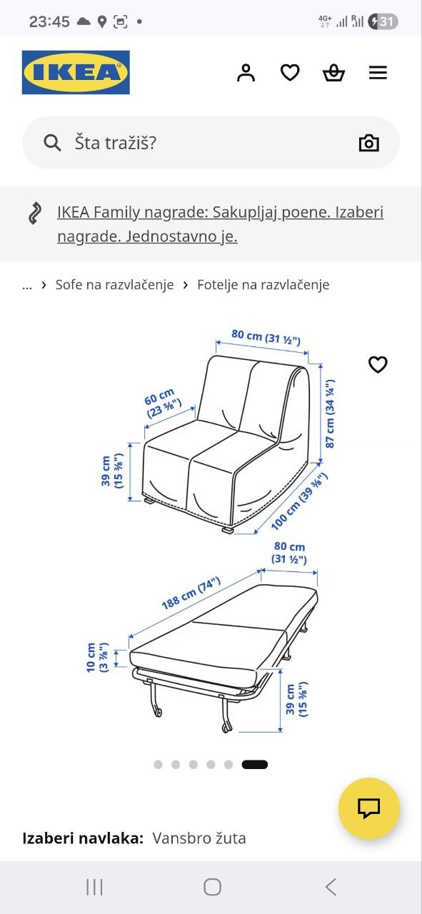 Foldable chair Ikea LYCKSELE MURBO photo 3