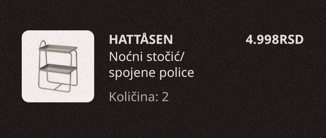 ноћни столић метални