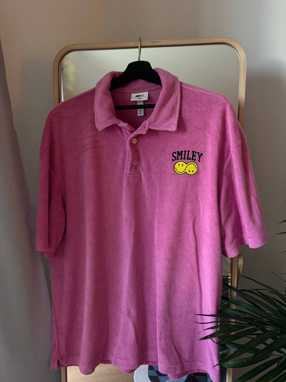 H&M x Smiley ružičasta polo košulja