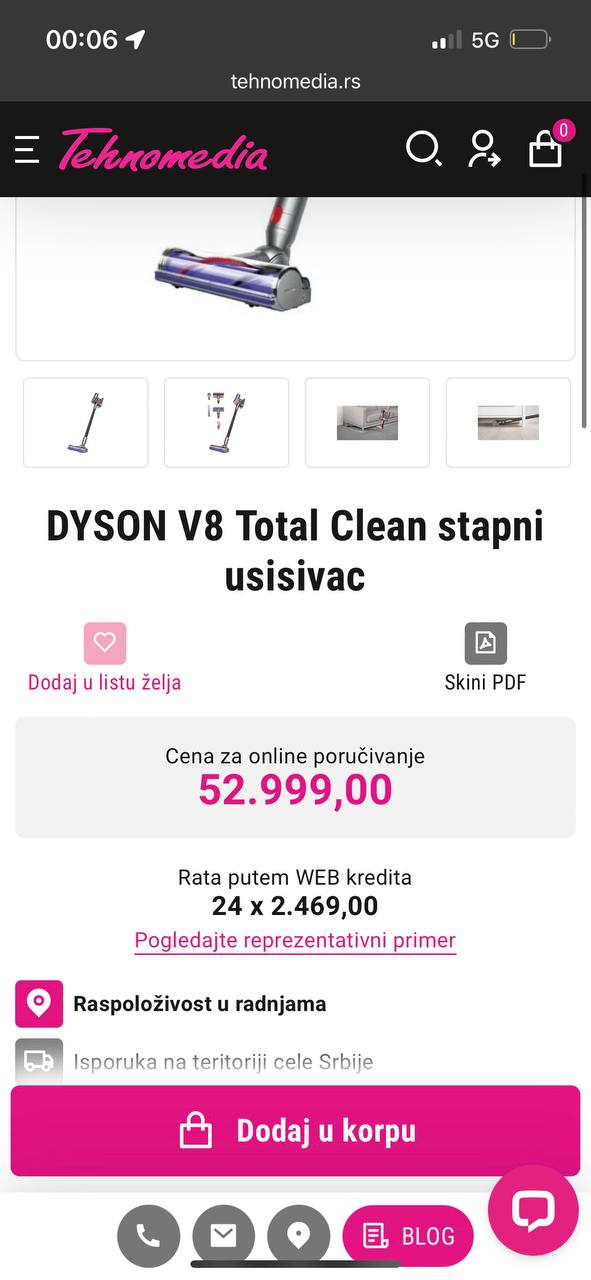 Dyson v8 usisavač photo 3