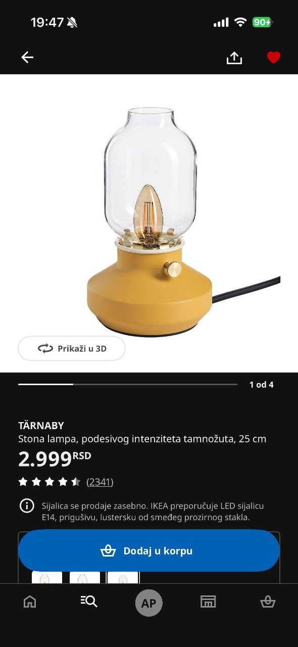 Настольная лампа Ikea Tarnaby