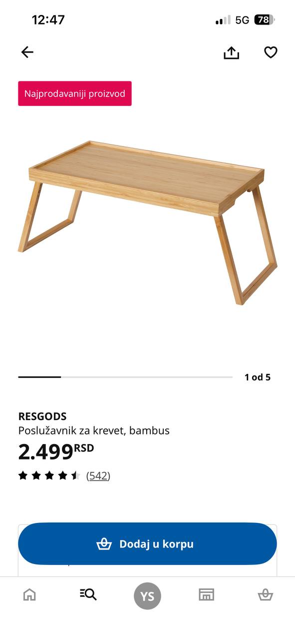 Poslužni sajt na nožicama ikea photo 2