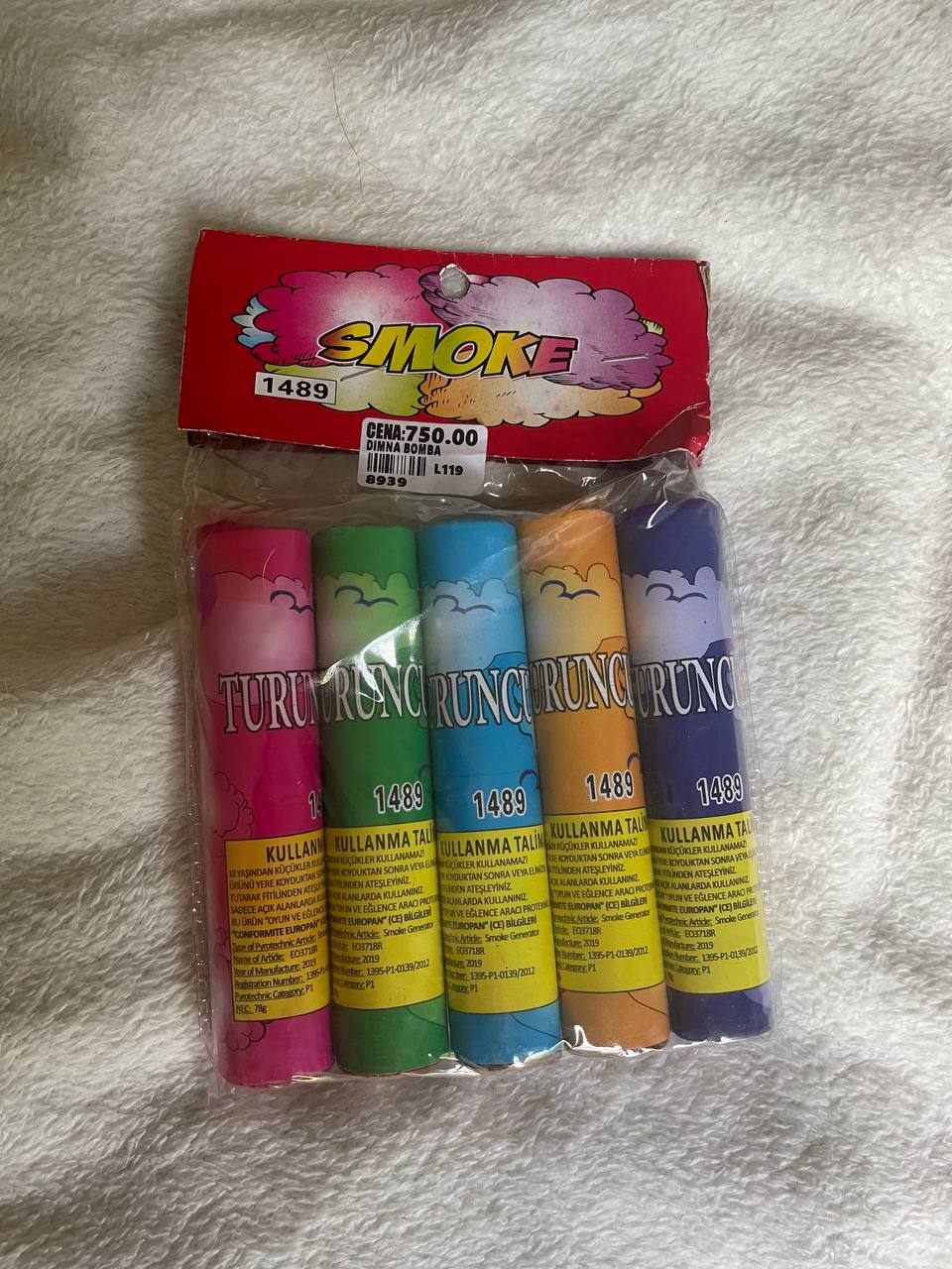 Set of colored smoke