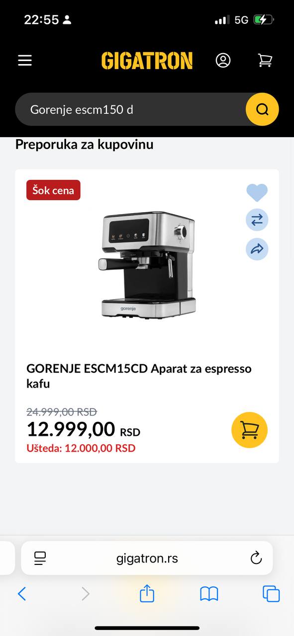 Coffee machine g gorenje photo 2
