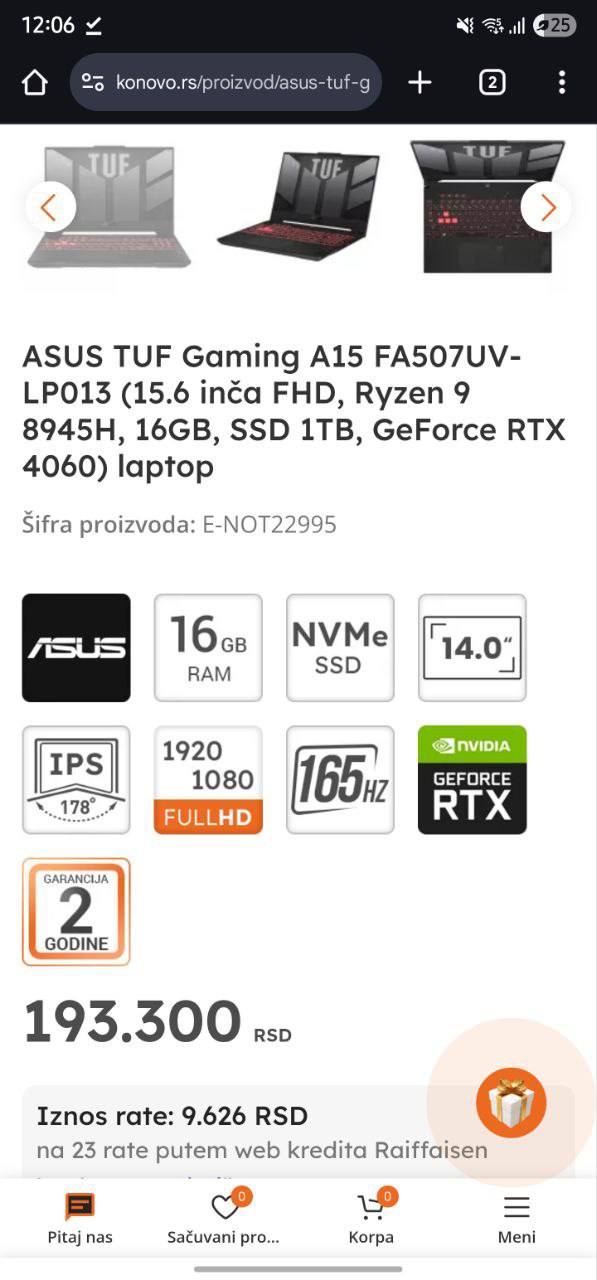 ASUS TUF 15.6 photo 7