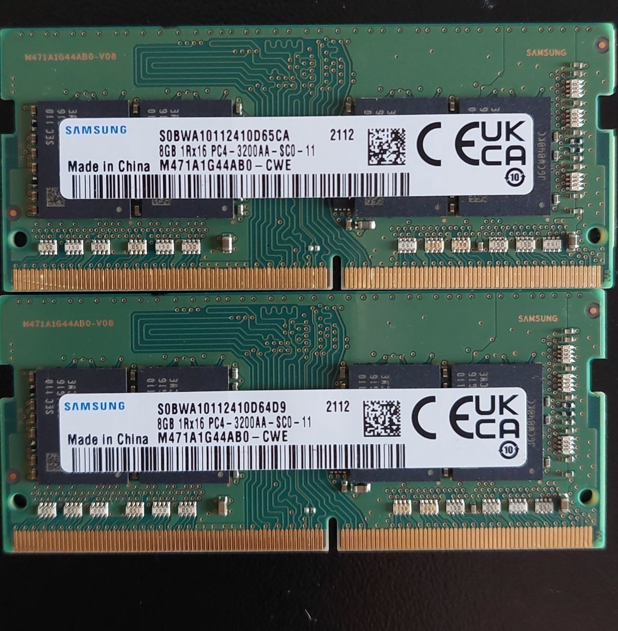 DDR4 3200MHz 16GB (2x8GB) Samsung RAM SODIMM for laptop (2 module kit)