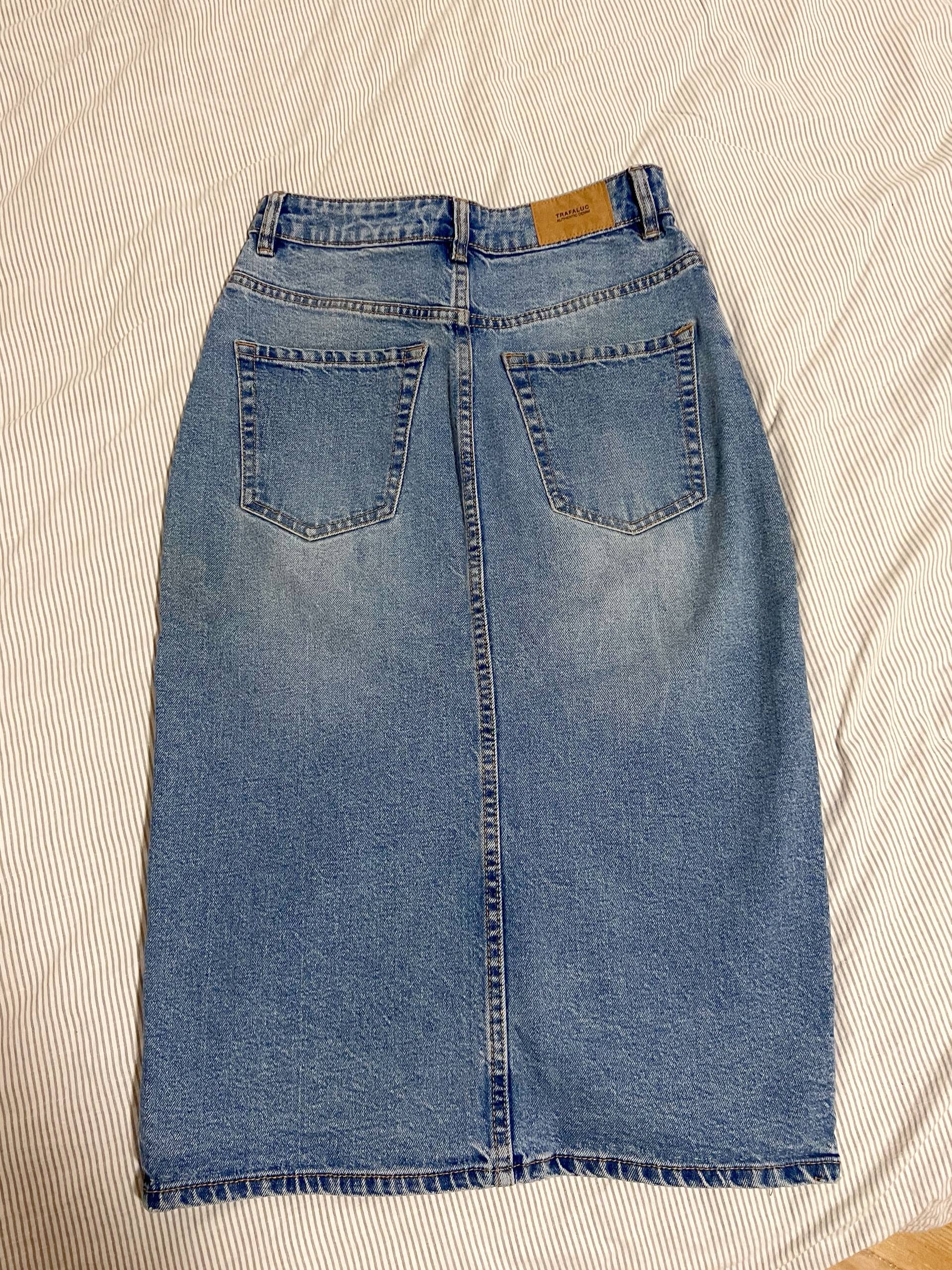 Denimska suknja Zara photo 3