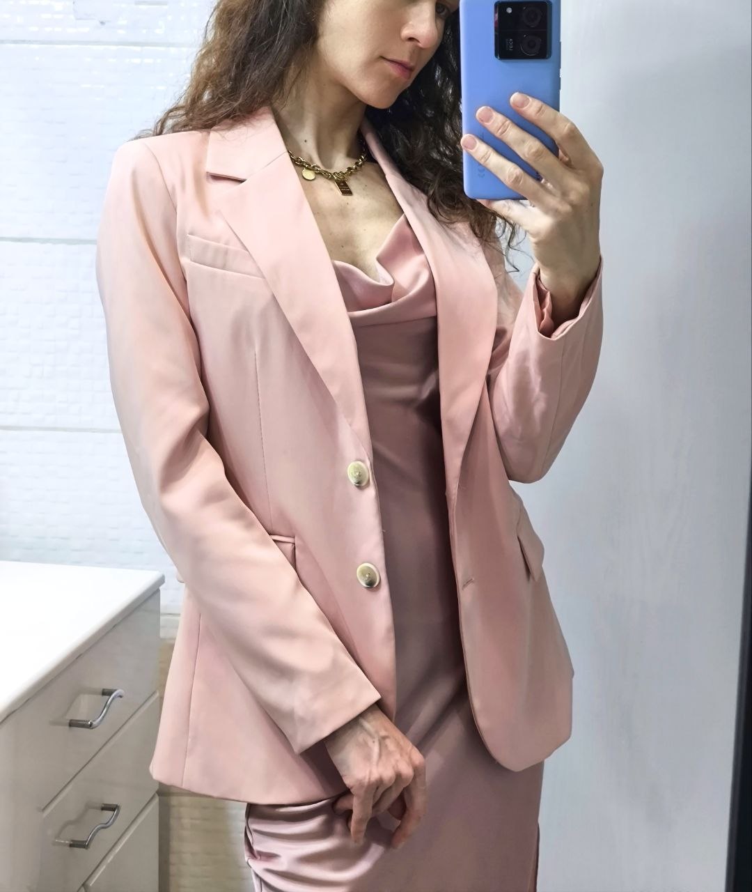Пухова jakna u nijansi prašnjava ružičasta photo 2