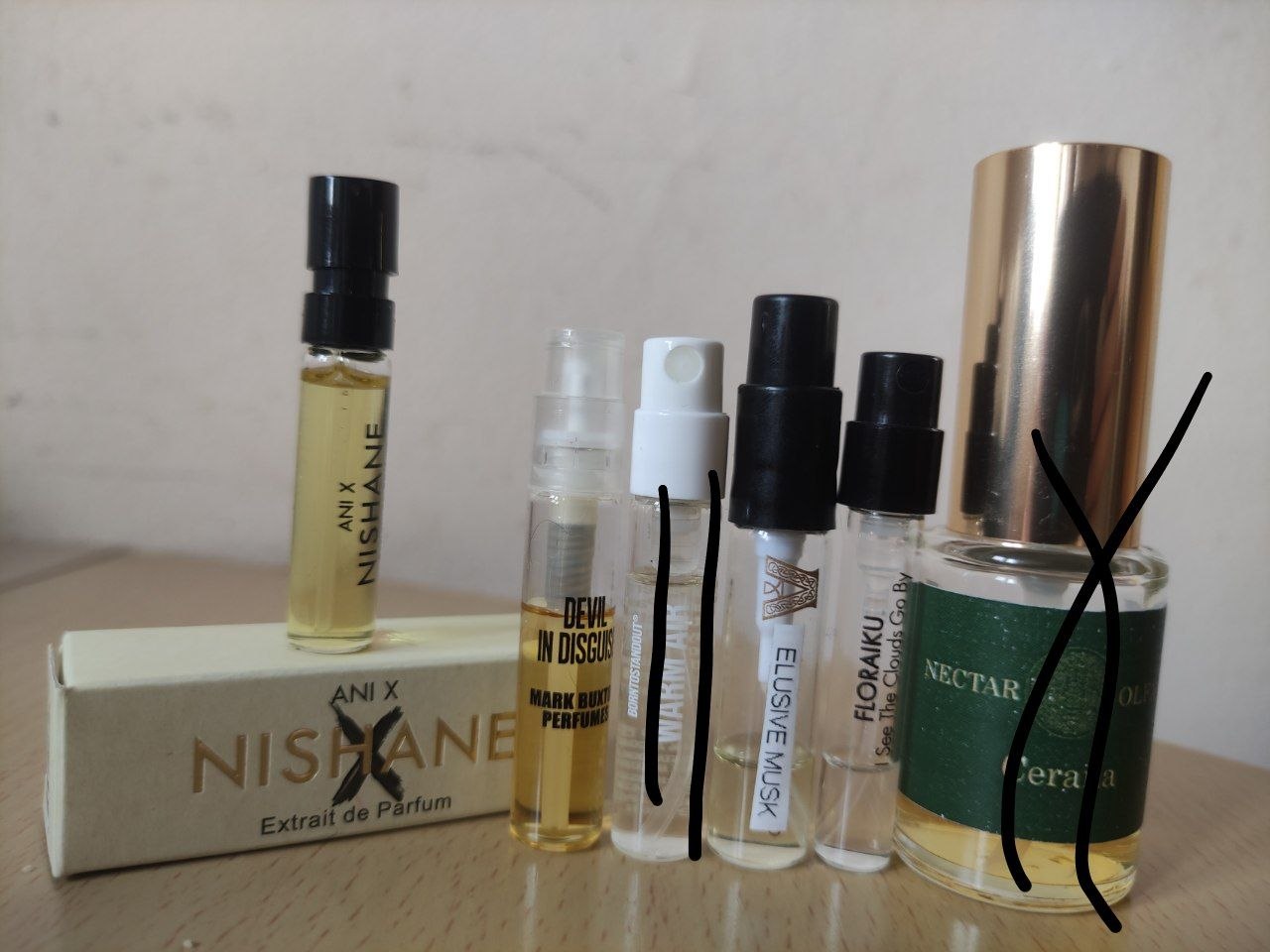 Nishane 400, floralic and Attar, Mark Buxton