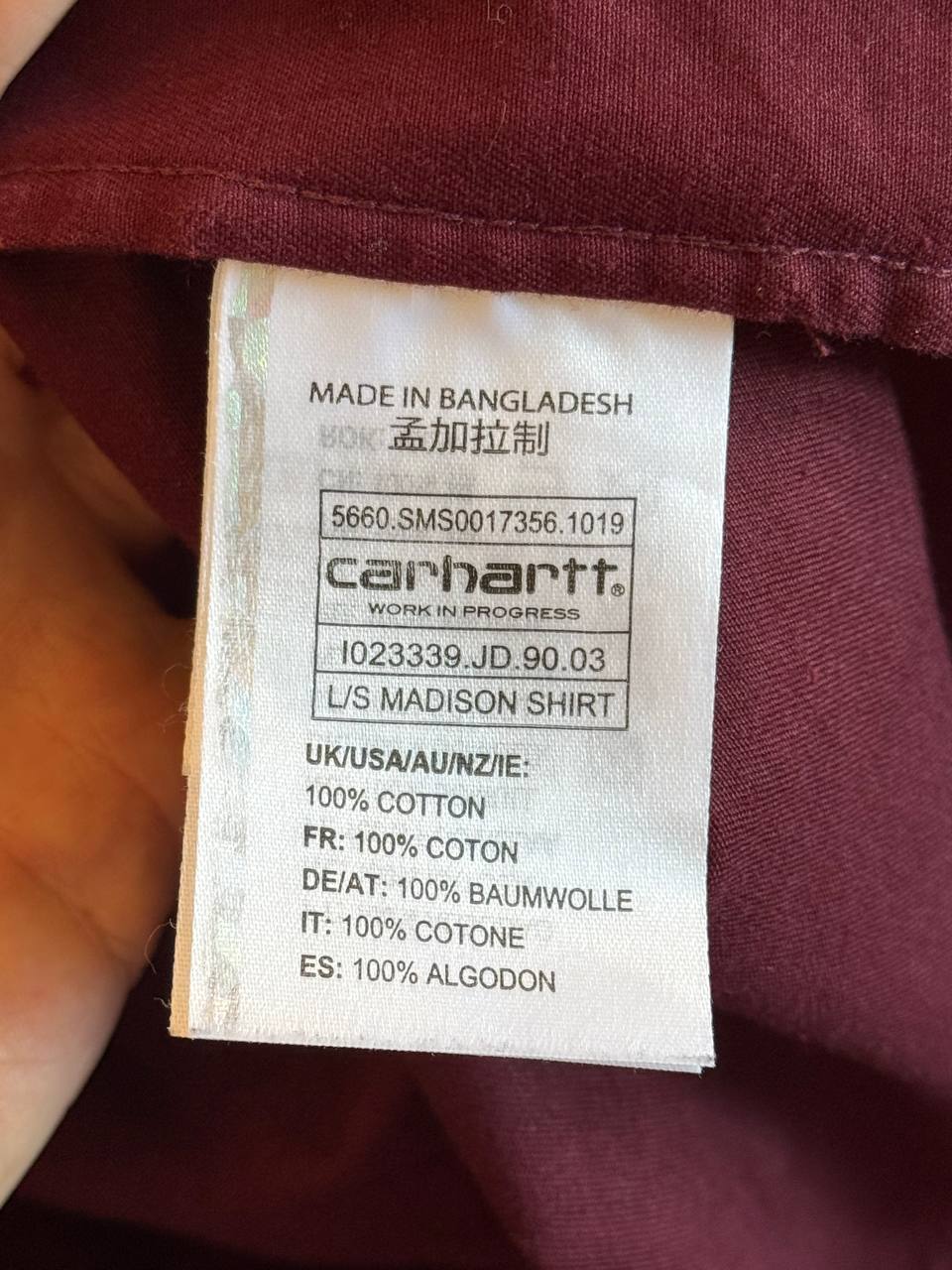 Carhartt WIP Madison Shirt photo 5