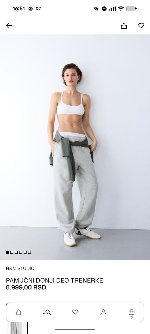 cotton joggers HM