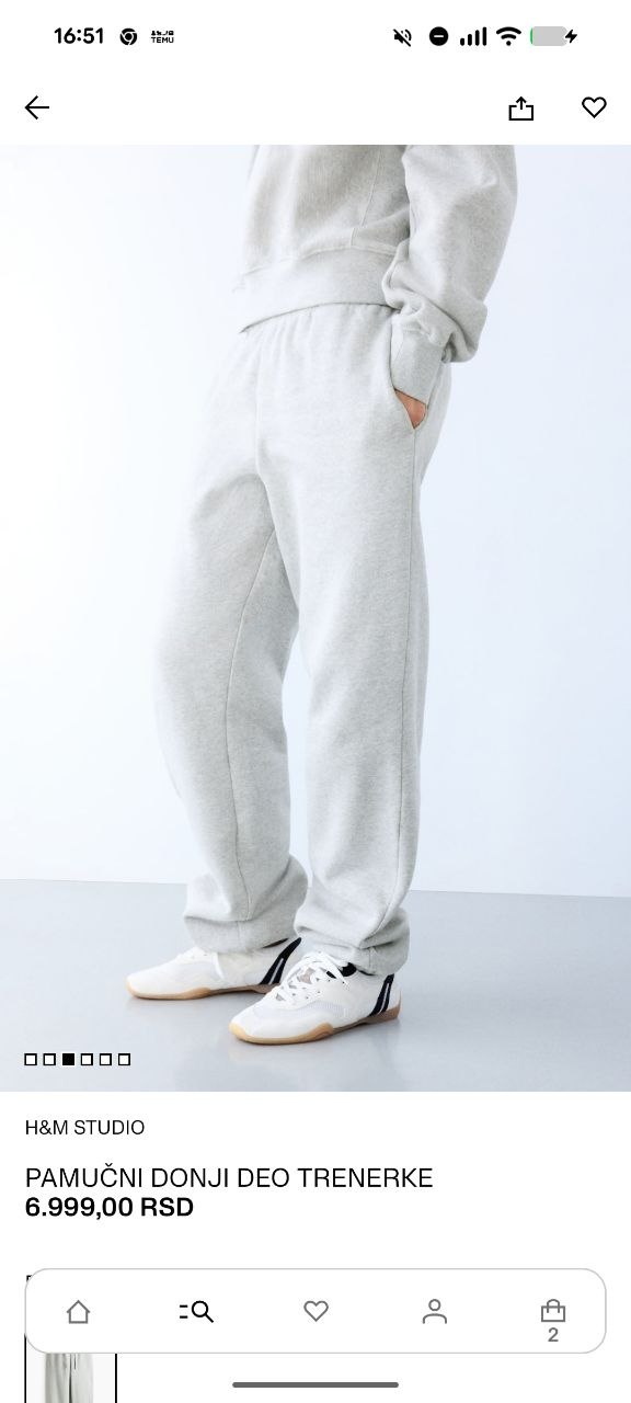 cotton joggers HM photo 2