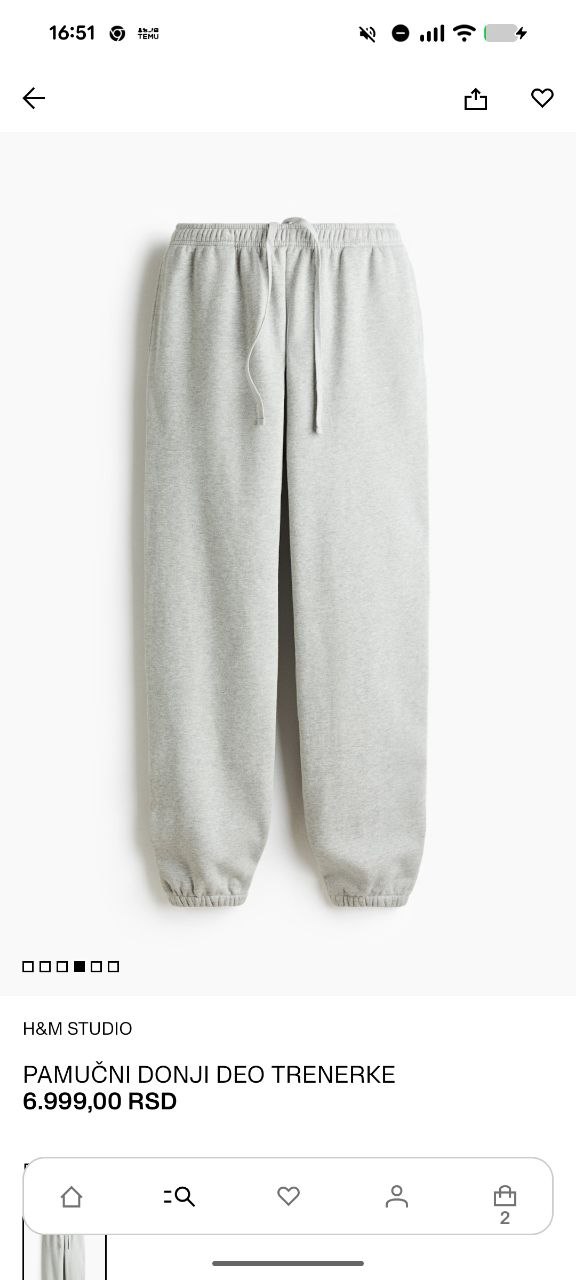 cotton joggers HM photo 3