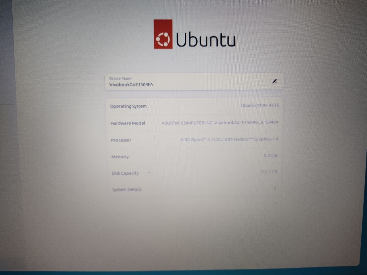 Laptop Asus Vivobook E1504FA photo 2