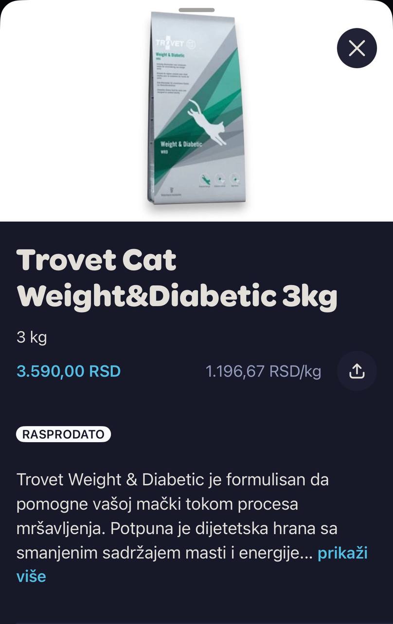 Hrana za mačke Trovet photo 2